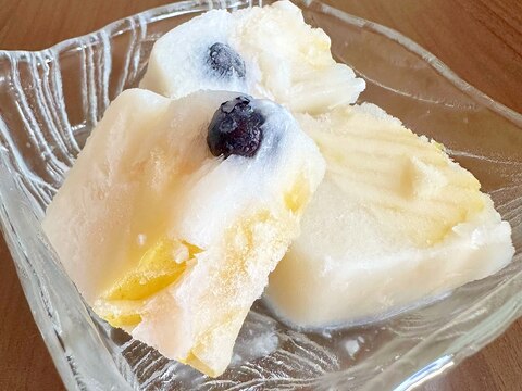 りんごとブルーベリーの甘酒シャーベット